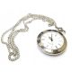  Römische Taschenuhr, Kompass - Retro-Stil - Silber