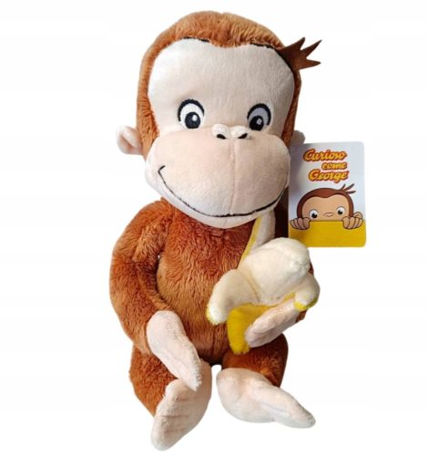  Neugieriger George: George, das Affenmaskottchen mit einer Banane