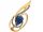  Silber vergoldete Brosche, 925er Saphir, kubischer Zirkon, 4 g vergoldet, elegantes Modell