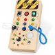  MONTESSORI BUSY BOARD SENSORISCHES SPIELZEUG AUS HOLZ 8 LED-SCHALTER