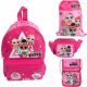  LOL Surprise Undercover Kindergartenrucksack mit einem Fach für Mädchen. Rosatöne, mehrfarbig
