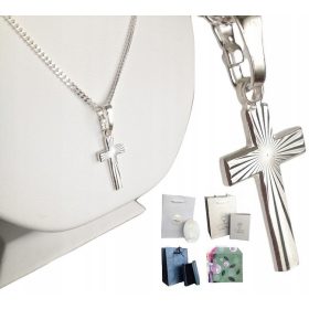   Rüstungskette 925 Silber Kreuz Set (für GESCHENK / KOMMUNION)