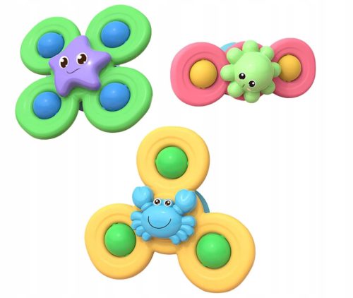  Fidget Spinner mit Saugnapf, sensorisches Badespielzeug – Animals Oc