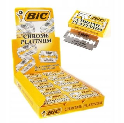  Bic Rasierklingen für Männer, Einweg, Chrom, Platin, 5 Stück
