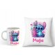  Stitch-Kissen- und Tassen-Set. Name. Tolles Geschenk, Nikolaustag