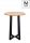  King Home runder Tisch 60 x 60 x 72 cm schwarz