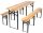  Saska Garden Gartenmöbel-Set, Holz, braun, 3-teilig.