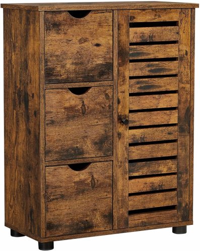  Songmics Vasagle Kleiderschrank 60 x 80 x 30 cm, Brauntöne mit Schublade