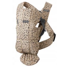  BABYBJORN MINI Woven – Babytrage, Beige/Dunkelgrau