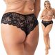  VOLLSTÄNDIGER SPITZEN-TANGA mit hoher Taille PLUS SIZE phenome BLACK 42/44