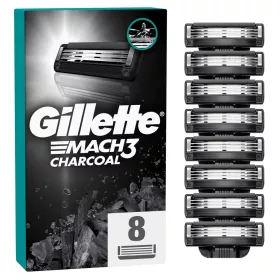    Gillette Mach3 Charcoal Ersatzklingen für Herrenrasierer 8 Stk.