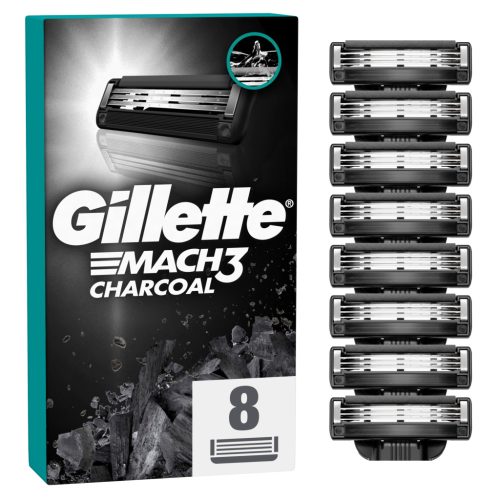  Gillette Mach3 Charcoal Ersatzklingen für Herrenrasierer 8 Stk.