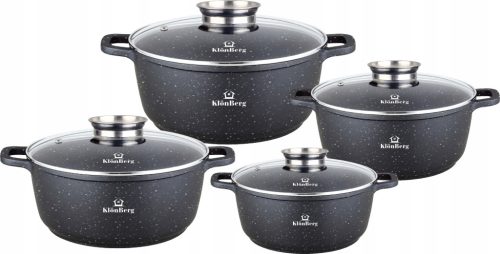  KlonBerg PREMIUM Aluminium-Töpfe-Set, 8-tlg.