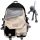 Cremefarbener Schulrucksack für Mädchen mit Frosch-Anhänger