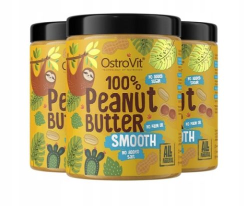 OstroVit 100% Erdnussbutter 1000 g - Ohne Zusatz von Salz und Zucker