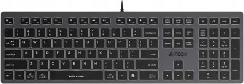  A4TECH FSTYLER FX60H Weiße Tastatur mit Hintergrundbeleuchtung