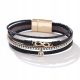  Wildleder-Infinity-Armband Schwarzgold