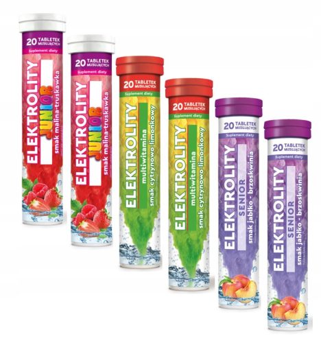 Elektrolyte Mix: Multivitamin, Junior & Senior Brausetabletten - 6er Pack