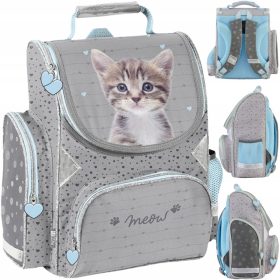  SCHULTASCHE CAT PASO FÜR MÄDCHEN KLASSE 1 2 3 GRAU