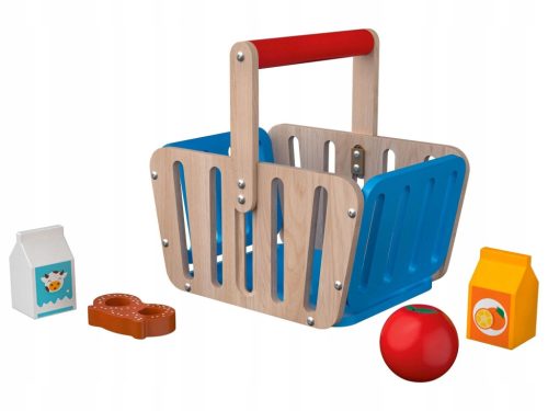  PlayTive Einkaufskorb aus Holz für Kinder