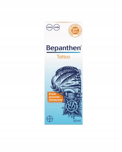  Bepanthen Tattoo SPF50+, Sonnenschutz für tätowierte Haut, 50 ml