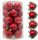  Rote Christbaumkugeln 6 cm, 25 Stk.