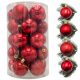  Rote Christbaumkugeln 6 cm, 25 Stk.