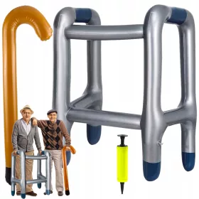    AUFBLASBARER BALLONLAUFER MIT STOCKPUMPE LUSTIGES GEBURTSTAGGESCHENK 18 40