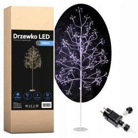   ŚWIĄTECZNE DRZEWKO LED ŚWIECĄCE OZDOBNE LAMPKI DEKORACJA NOWOCZESNA 1,5M