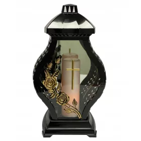    SEHR GROSSE GRANIC Eine große Rattankapelle, eine einzigartige Kerze mit einer Rose