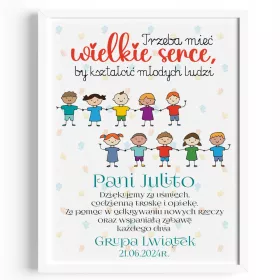    DANKE AN IHRE TANTE AUS DEM KINDERGARTEN – POSTER MIT RAHMEN – GESCHENK