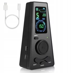    ELEKTRONISCHES METRONOM LCD-Präzise + Laut 40-208 BPM USB-C-Timer