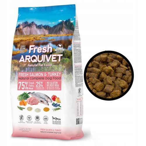  ARQUIVET FRISCHES HALBFEUCHTES LEBENSMITTEL OHNE HUHN 75 % FLEISCH LACHS TRUTHAHN 1