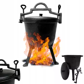  Jagdkessel Gusseisen 15L Topf Lagerfeuergrill groß