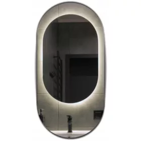  LED-SPIEGEL 40x80 OVAL BELEUCHTET BADEZIMMER LED PREMIUM