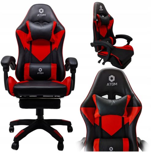  DUNMOON 8979 Gaming-Stuhl, schwarzes und rotes Kunstleder