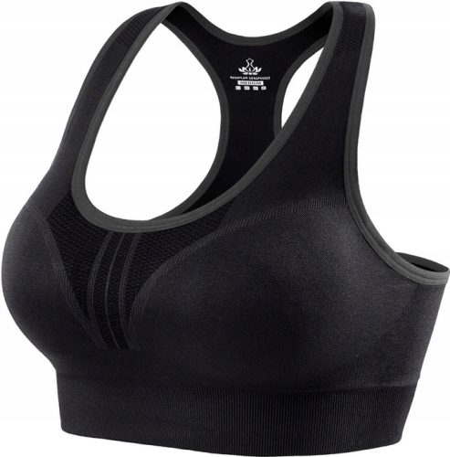  Rückenfreier Yoga-Trainings-Sport-BH für Damen, Schwarz XXL