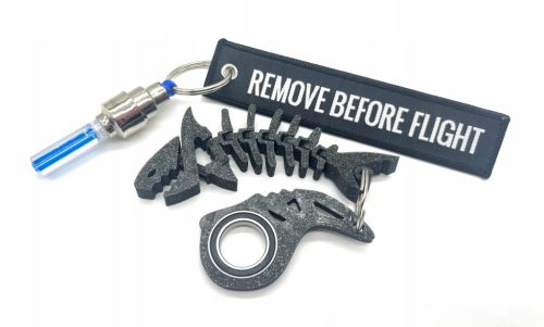  Keyrambit Set Shark Stickerei Keyglower Blau