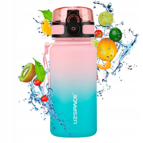  Wasserflasche für Mädchen, 350 ml, rosa und türkis, BPA-frei