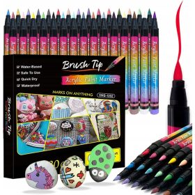  ROCK PENS ACRYLMARKER MIT FARBE 30 STÜCK 1-6 MM