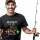  Angeln T-Shirt Geschenk für Papa Opa Angler Fische rufen Hecht