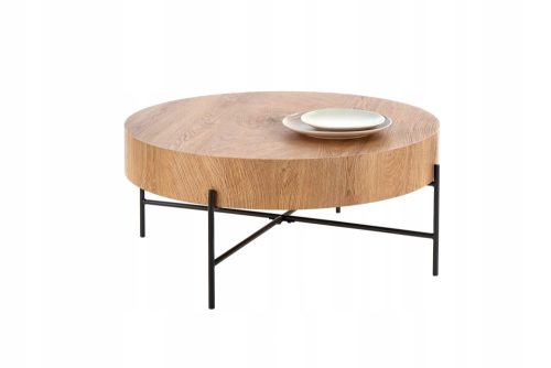  Halmar Brooklyn Couchtisch, rund, 80 x 80 x 37 cm, Natureiche