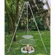  Edelstahl Dreibeingrill 250cm + 2 Roste 80 und 50cm + Haspel LUX Set