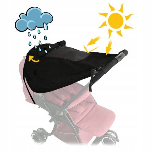  Kinderwagenschirm, 59 cm, schwarz