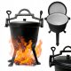  Jagdkessel Gusseisen emailliert 5L Topf Lagerfeuergrill antihaft