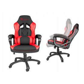    Genesis Nitro 330 Gaming-Stuhl, schwarzes und rotes Öko-Leder