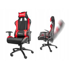    Genesis Nitro 550 Gaming-Stuhl, schwarzes und rotes Öko-Leder