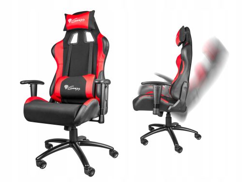  Genesis Nitro 550 Gaming-Stuhl, schwarzes und rotes Öko-Leder