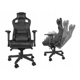    Genesis Nitro 950 schwarzer Gaming-Stuhl, schwarzes Öko-Leder