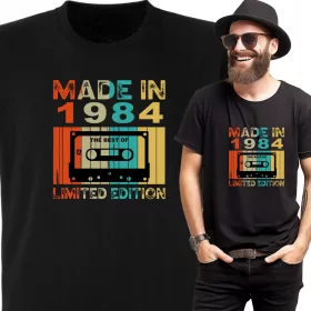    Geburtstags-T-Shirt 40 50 30 Geschenk für Papa Ehemann Kerl 1984 Kassette